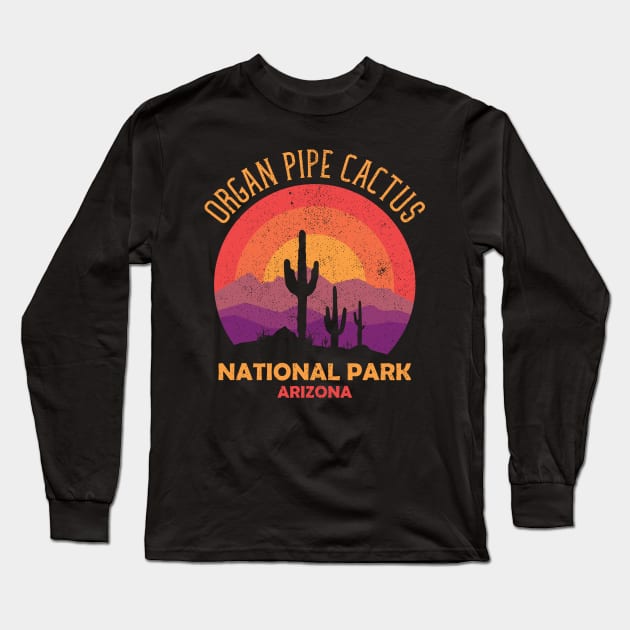 Organ Pipe Cactus National Park Arizona Long Sleeve T-Shirt by Sachpica